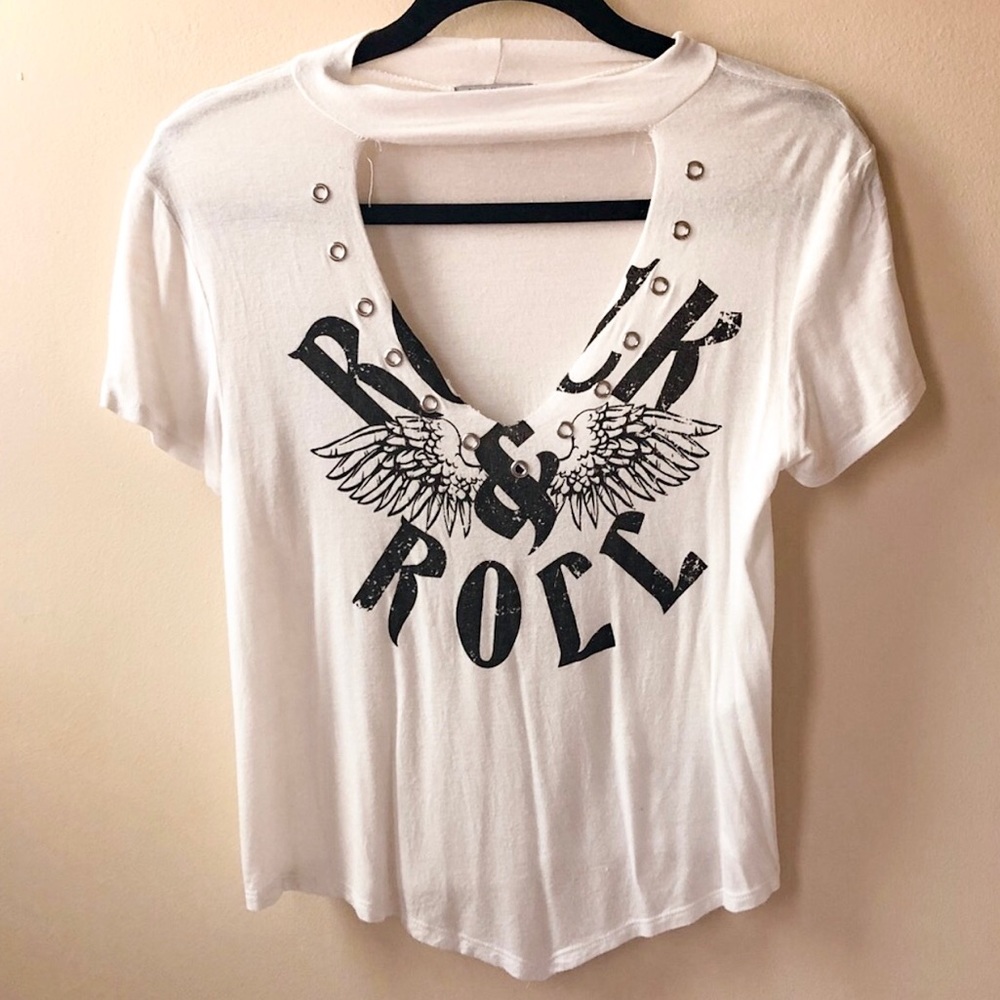 Rock & Roll V Cut-Out Shirt